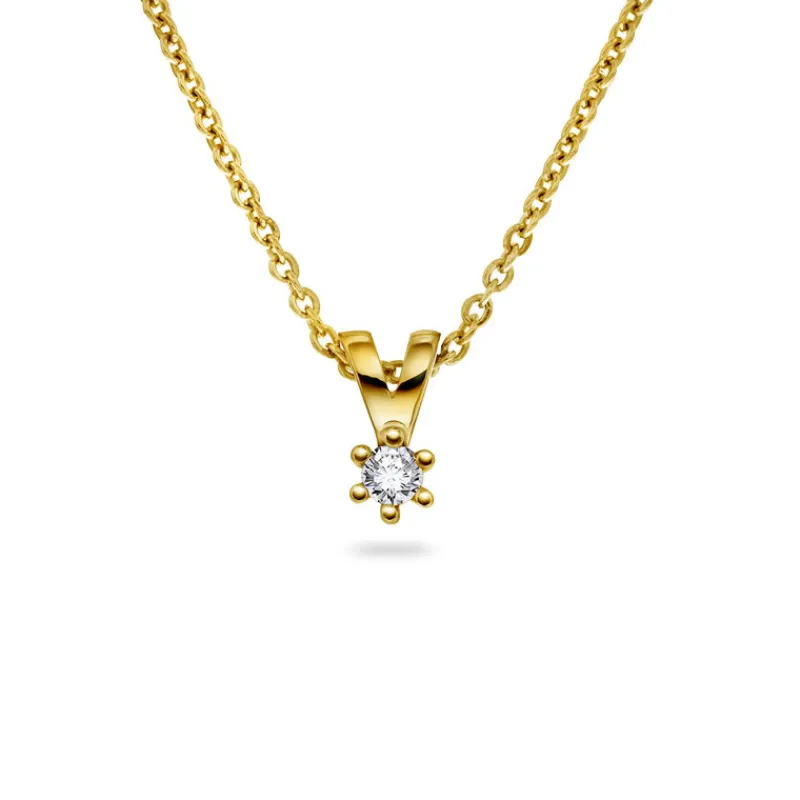 David-Andersen Halssmykker Til Barn-Anheng, Min Forste Diamant 0,03 Ct