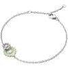 Georg Jensen Sølvarmbånd-Armbånd, Daisy Gronn Og Rosa