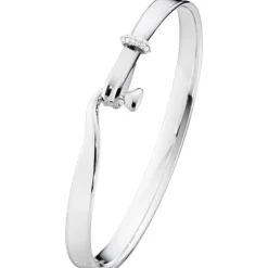 Georg Jensen Sølvarmbånd-Armring, Torun Solv Med Diamanter