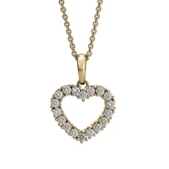 David-Andersen Kun Anheng-Diamanthjerte 0,50 Ct