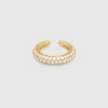 Tom Wood Sølvøredobber-Ear Cuff, Slim Zirconia Gold