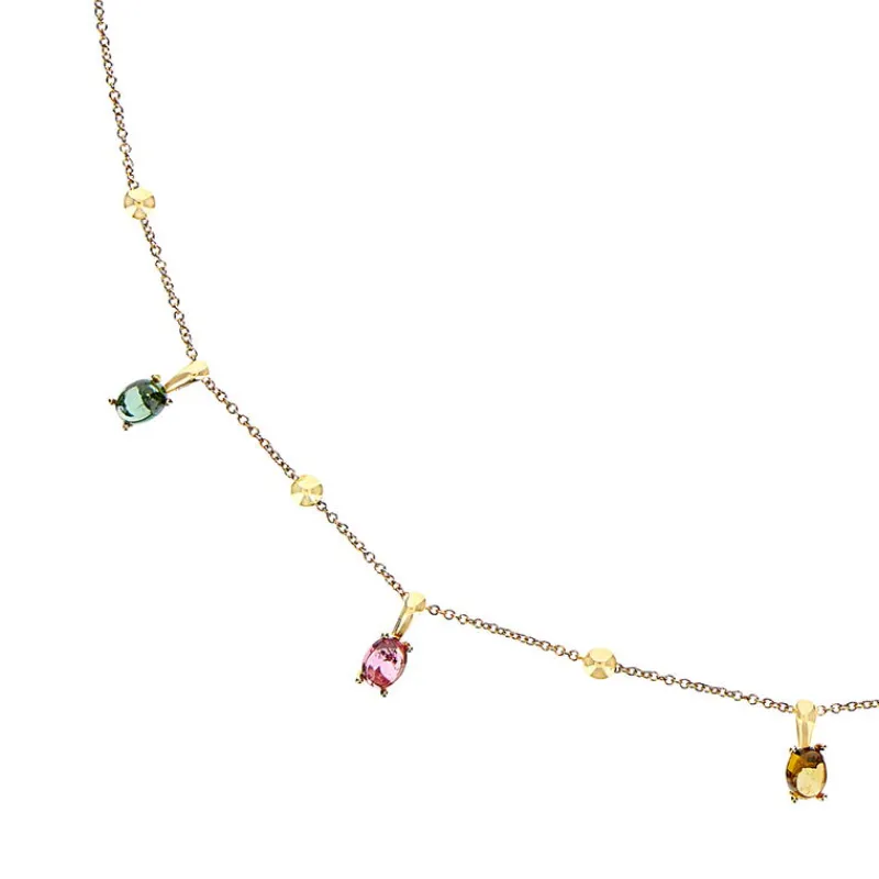 Nanis Halssmykker Med Fargesten-Kjede, Dancing Tourmalines Miks