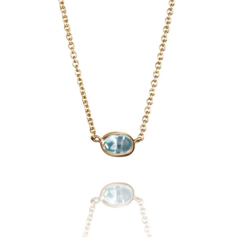 Efva Attling Anheng Med Kjede-Kjede, Love Bead Topaz