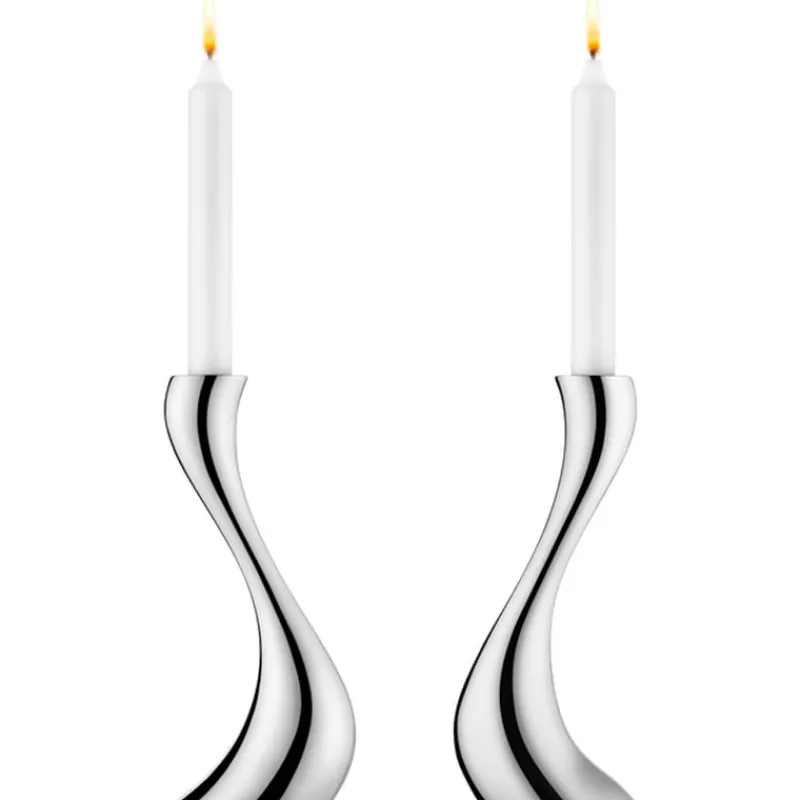 Georg Jensen Home Bryllupsgaver-Lysestaker, Cobra Medium 2 Stk
