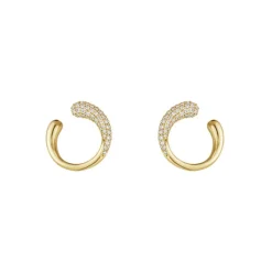 Georg Jensen Gulløredobber-Orepynt, Mercy 0,38 Ct
