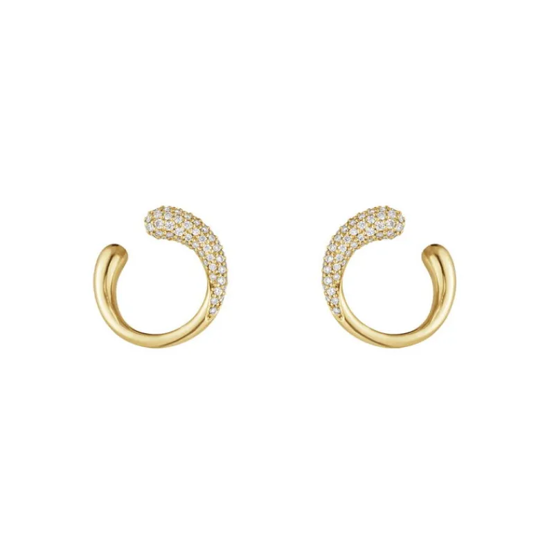 Georg Jensen Gulløredobber-Orepynt, Mercy 0,38 Ct