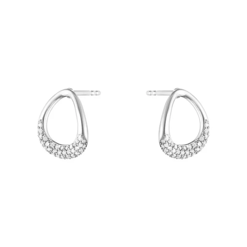 Georg Jensen Sølvøredobber-Orepynt, Offspring Med Diamanter