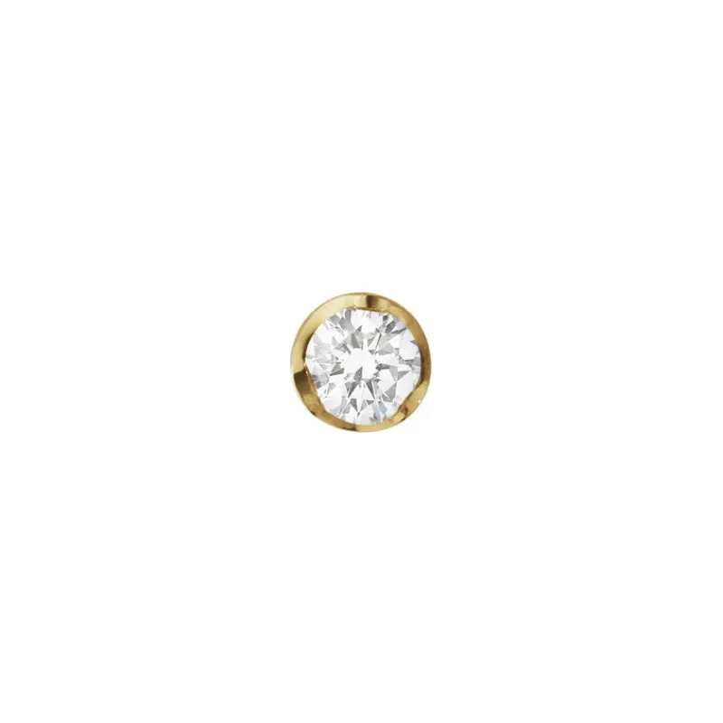 Georg Jensen Gulløredobber-Orepynt, Signature Diamonds 0,10 Ct