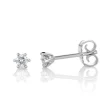 David-Andersen Gulløredobber-Orepynt, Solitaer 0,20Ct Totalt