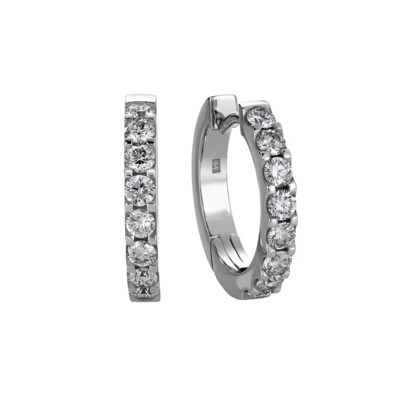 David-Andersen Gulløredobber-Øreringer, Diamanter 1,00 Ct