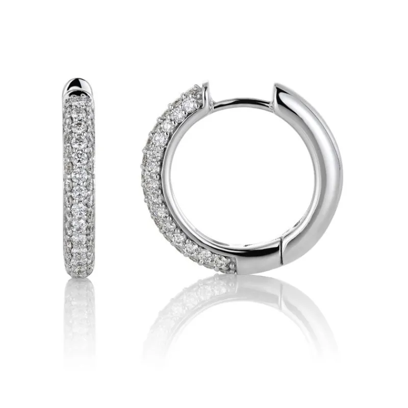 David-Andersen Gulløredobber-Øreringer, Diamanter 1,00 Ct