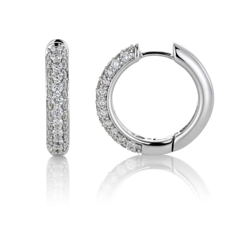 David-Andersen Gulløredobber-Øreringer, Diamanter 2,00 Ct