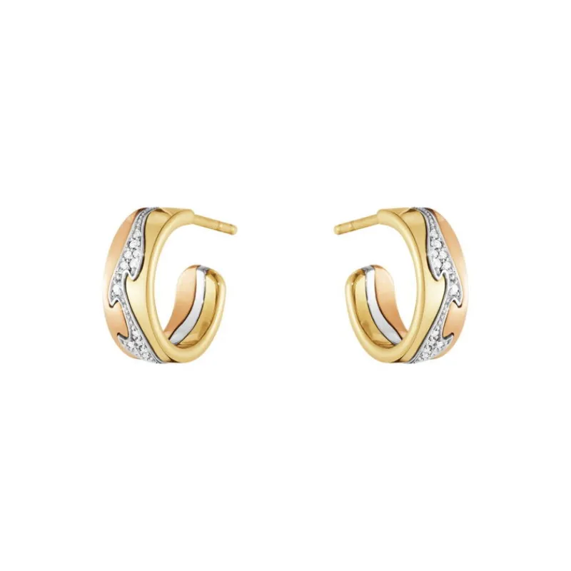 Georg Jensen Gulløredobber-Øreringer, Fusion Sma