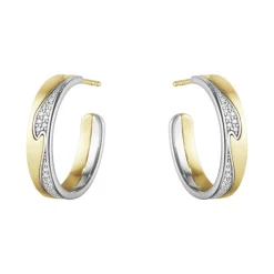 Georg Jensen Gulløredobber-Øreringer, Fusion (Store)