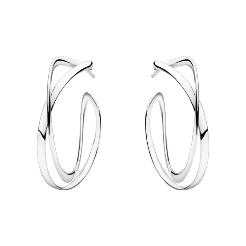Georg Jensen Sølvøredobber-Øreringer, Infinity