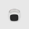 Tom Wood Ringer-Ring, Cushion Black Onyx