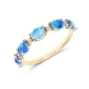 Nanis Gullringer-Ring, Dancing Azure London Bla Topas