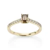 David-Andersen Diamantringer-Ring, Enstens Smaragdslipt Fancy Brown Diamant (0,74 Ct)