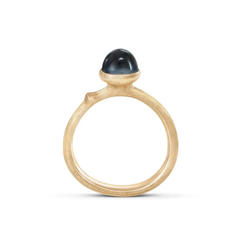 Ole Lynggaard Copenhagen Gullringer-Ring, Lotus Tiny London Bla Topas