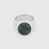 Tom Wood Ringer-Ring, Oval Green Marble
