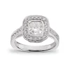 David-Andersen Diamantringer-Ring, Rosett Cushion 1,37 Ct