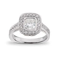 David-Andersen Diamantringer-Ring, Rosett Cushion 1,37 Ct