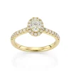 David-Andersen Diamantringer-Ring, Rosett Ovalslipt Med Diamanter (0,85 Ct)