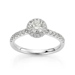 David-Andersen Diamantringer-Ring, Rosett Rund Brilliant Med Diamanter (0,83 Ct)
