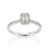 David-Andersen Diamantringer-Ring, Rosett Smaragdslipt Med Diamanter (0,58 Ct)