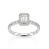 David-Andersen Diamantringer-Ring, Rosett Smaragdslipt Med Diamanter (0,85 Ct)