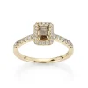 David-Andersen Diamantringer-Ring, Rosett Smaragdslipt Fancy Brown Diamant (0,85 Ct)