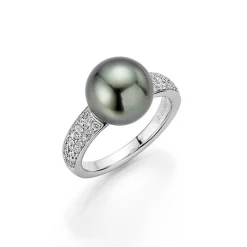 Gellner Gullringer-Ring, Tahitiperle (11-12 Mm) Og Diamanter