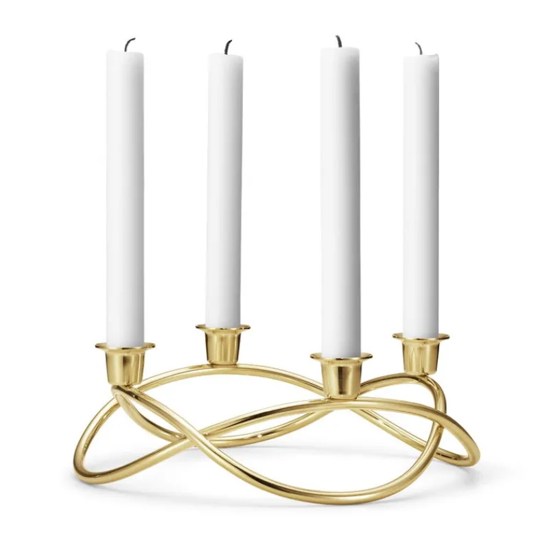 Georg Jensen Home Lysestaker-Season Adventsstake Forgylt