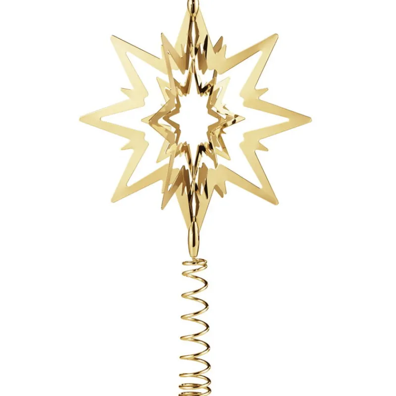 Georg Jensen Home Julepynt-Toppstjerne, Forgylt Stor